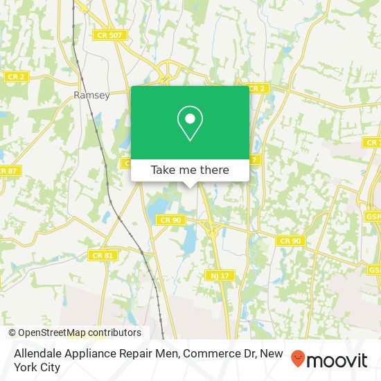 Mapa de Allendale Appliance Repair Men, Commerce Dr