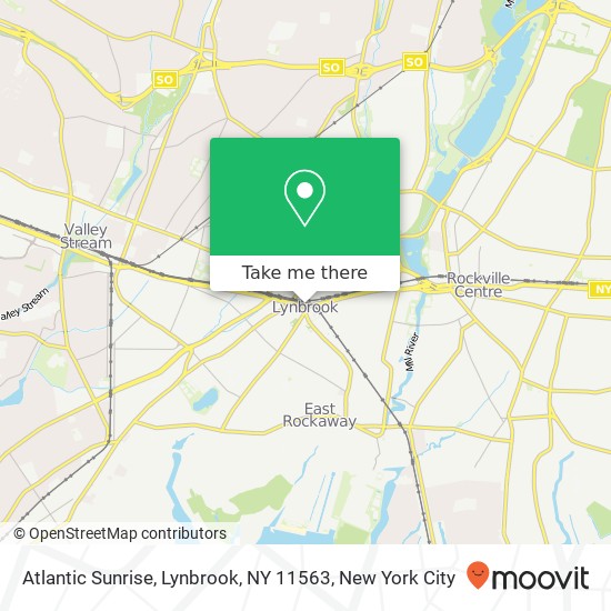 Mapa de Atlantic Sunrise, Lynbrook, NY 11563