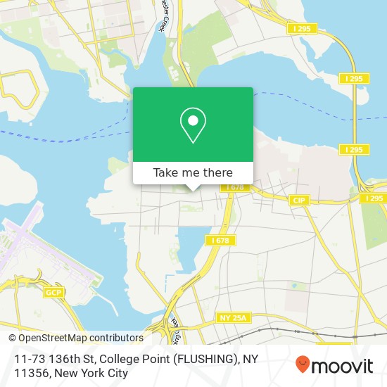 Mapa de 11-73 136th St, College Point (FLUSHING), NY 11356