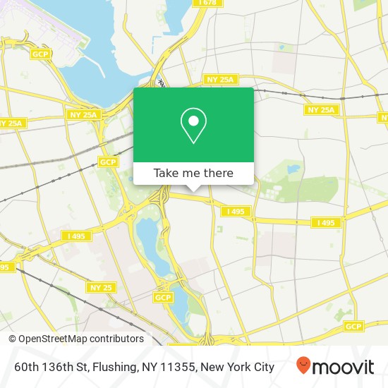 Mapa de 60th 136th St, Flushing, NY 11355