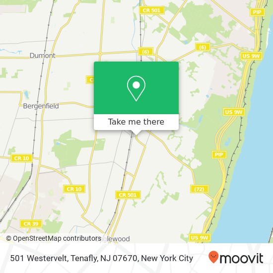 501 Westervelt, Tenafly, NJ 07670 map