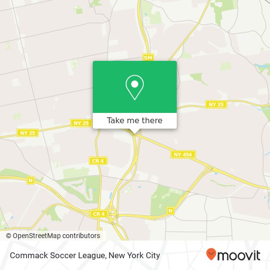 Commack Soccer League map