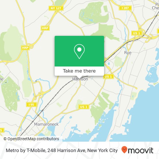 Mapa de Metro by T-Mobile, 248 Harrison Ave
