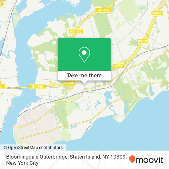 Mapa de Bloomingdale Outerbridge, Staten Island, NY 10309