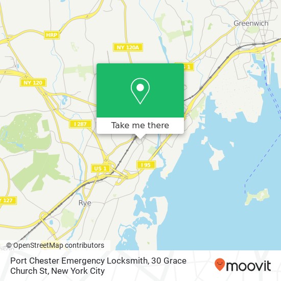 Mapa de Port Chester Emergency Locksmith, 30 Grace Church St