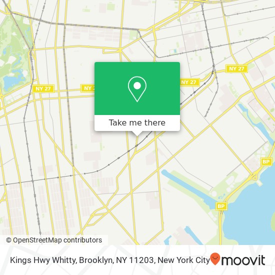 Mapa de Kings Hwy Whitty, Brooklyn, NY 11203