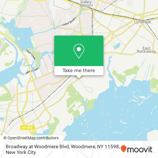 Mapa de Broadway at Woodmere Blvd, Woodmere, NY 11598