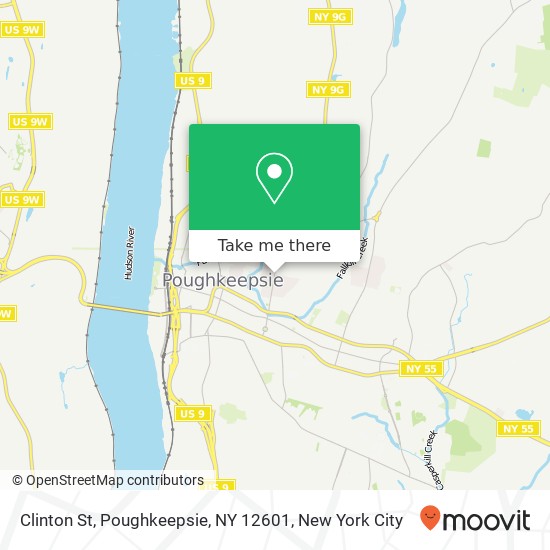 Mapa de Clinton St, Poughkeepsie, NY 12601