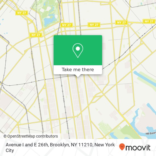 Mapa de Avenue I and E 26th, Brooklyn, NY 11210