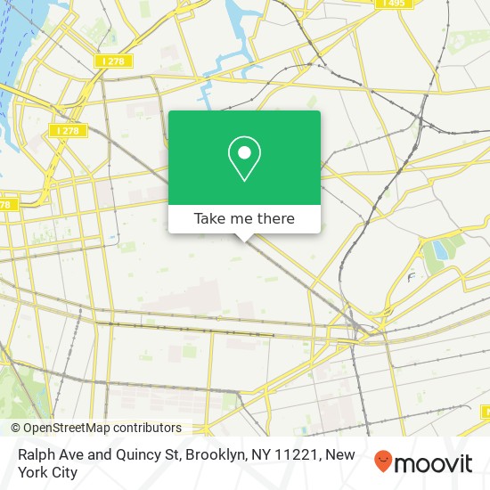 Ralph Ave and Quincy St, Brooklyn, NY 11221 map