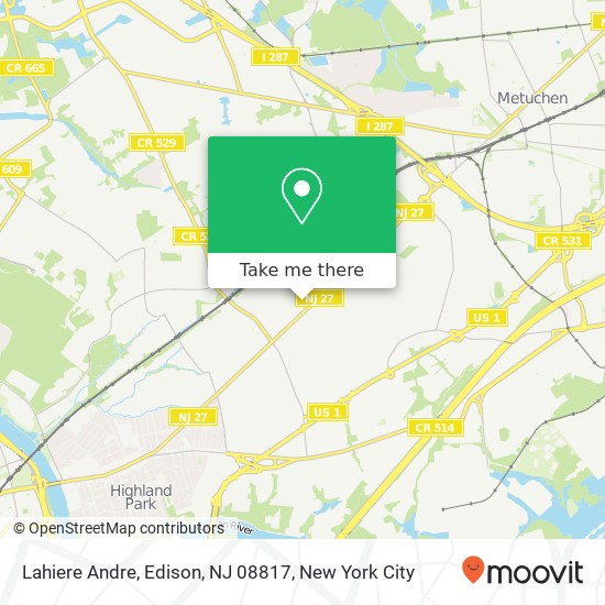 Lahiere Andre, Edison, NJ 08817 map