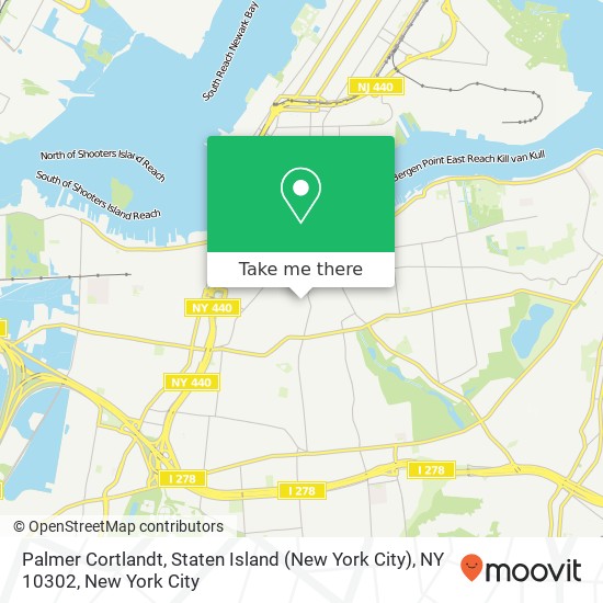 Mapa de Palmer Cortlandt, Staten Island (New York City), NY 10302