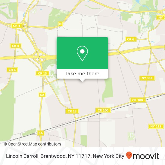 Mapa de Lincoln Carroll, Brentwood, NY 11717
