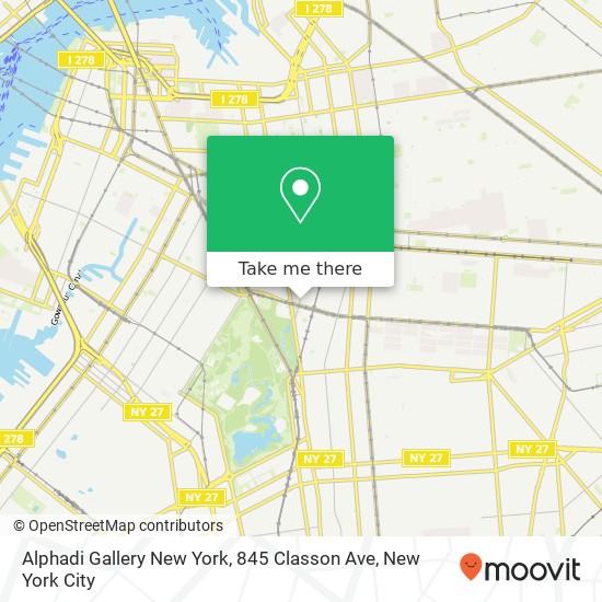 Mapa de Alphadi Gallery New York, 845 Classon Ave