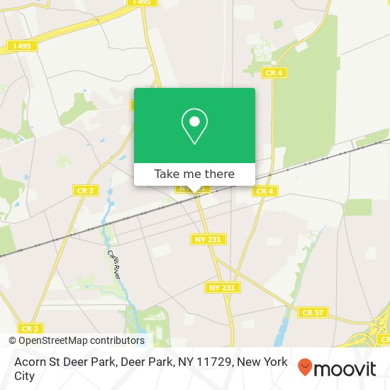Mapa de Acorn St Deer Park, Deer Park, NY 11729