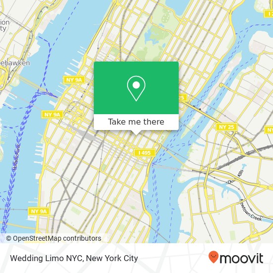 Mapa de Wedding Limo NYC