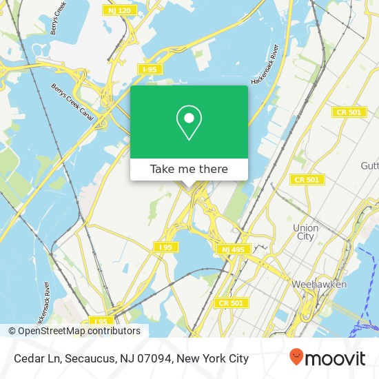 Cedar Ln, Secaucus, NJ 07094 map