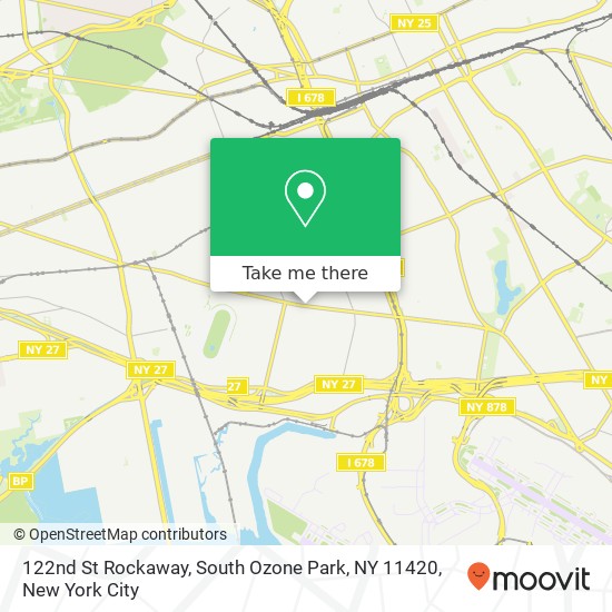 Mapa de 122nd St Rockaway, South Ozone Park, NY 11420