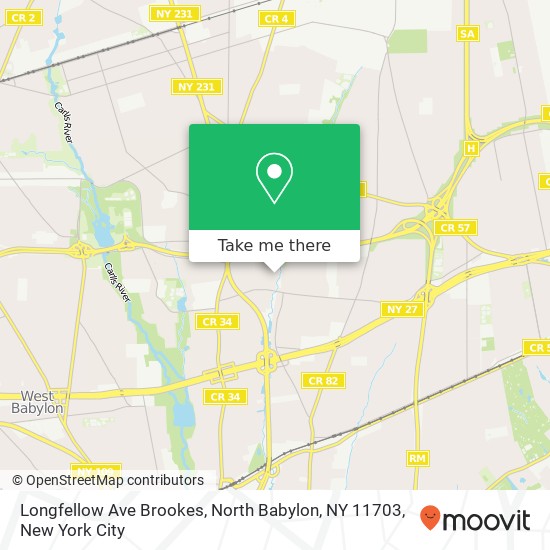 Longfellow Ave Brookes, North Babylon, NY 11703 map