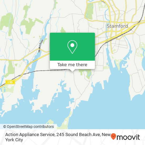 Mapa de Action Appliance Service, 245 Sound Beach Ave