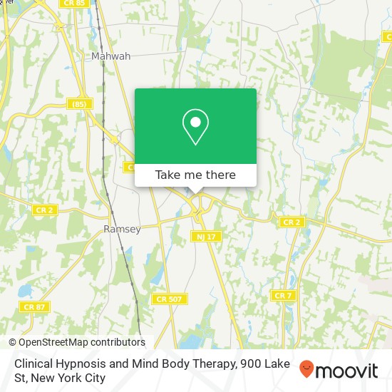 Mapa de Clinical Hypnosis and Mind Body Therapy, 900 Lake St