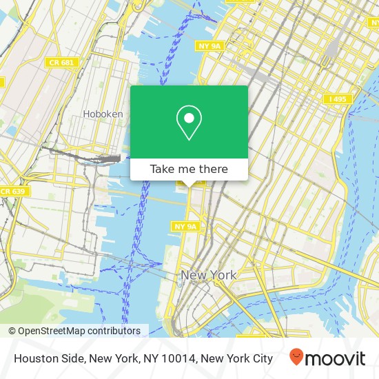 Mapa de Houston Side, New York, NY 10014