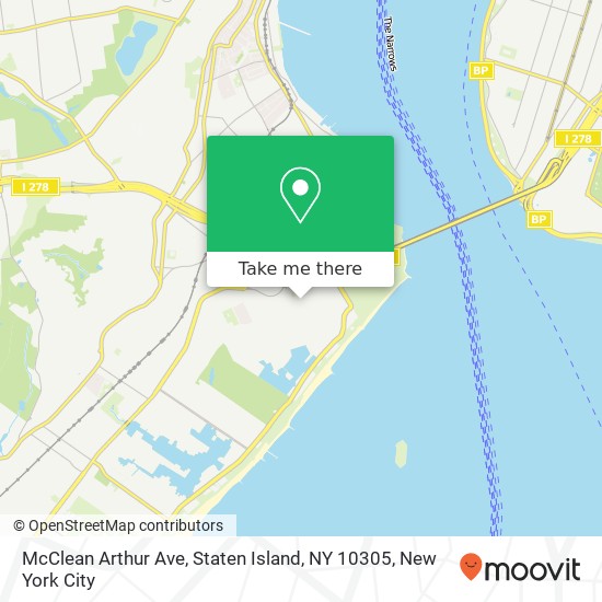 Mapa de McClean Arthur Ave, Staten Island, NY 10305