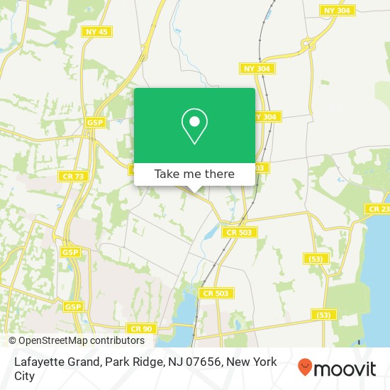 Mapa de Lafayette Grand, Park Ridge, NJ 07656