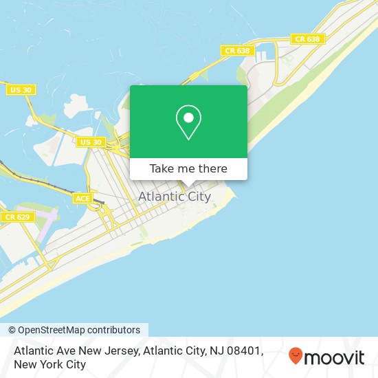 Atlantic Ave New Jersey, Atlantic City, NJ 08401 map