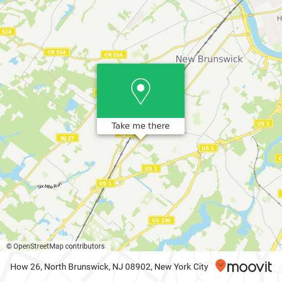 Mapa de How 26, North Brunswick, NJ 08902