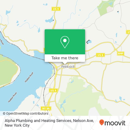 Mapa de Alpha Plumbing and Heating Services, Nelson Ave