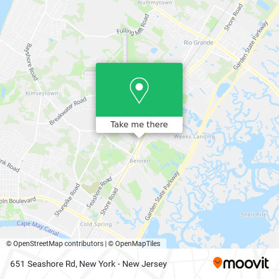 651 Seashore Rd map