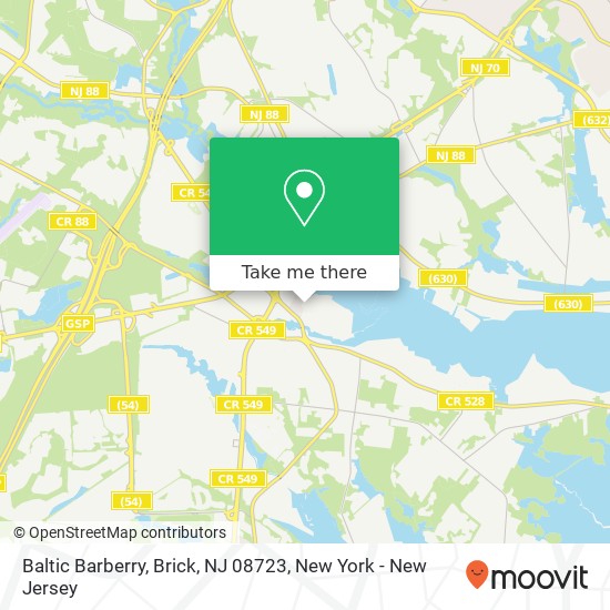 Mapa de Baltic Barberry, Brick, NJ 08723