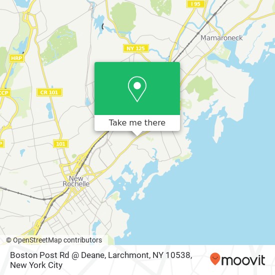 Mapa de Boston Post Rd @ Deane, Larchmont, NY 10538