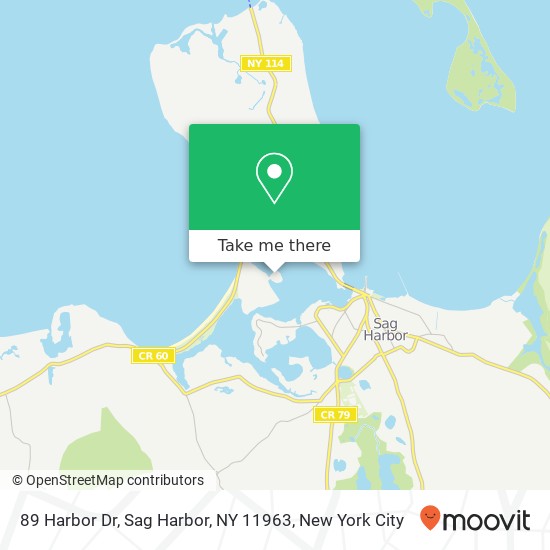 89 Harbor Dr, Sag Harbor, NY 11963 map