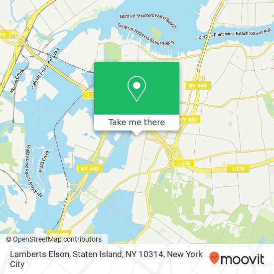 Mapa de Lamberts Elson, Staten Island, NY 10314