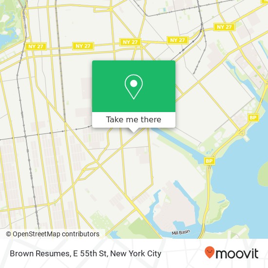Mapa de Brown Resumes, E 55th St