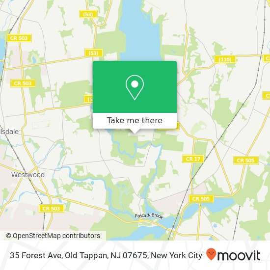 Mapa de 35 Forest Ave, Old Tappan, NJ 07675
