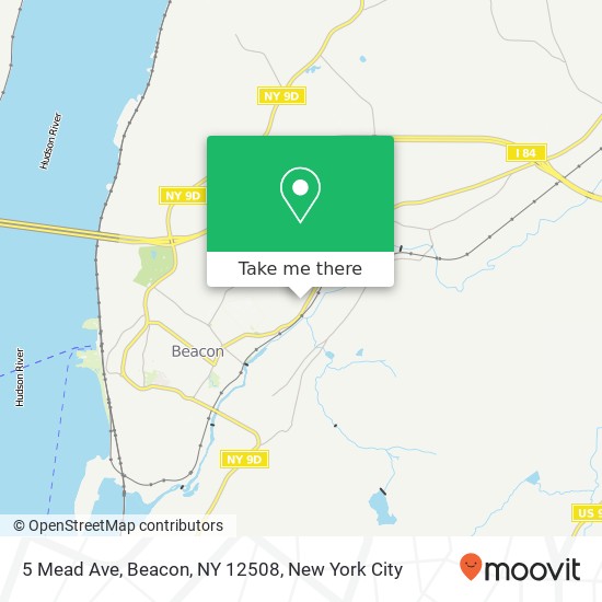Mapa de 5 Mead Ave, Beacon, NY 12508