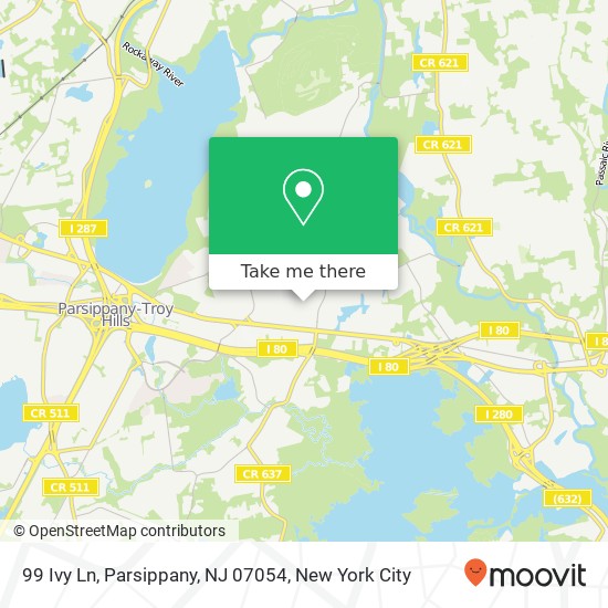 99 Ivy Ln, Parsippany, NJ 07054 map