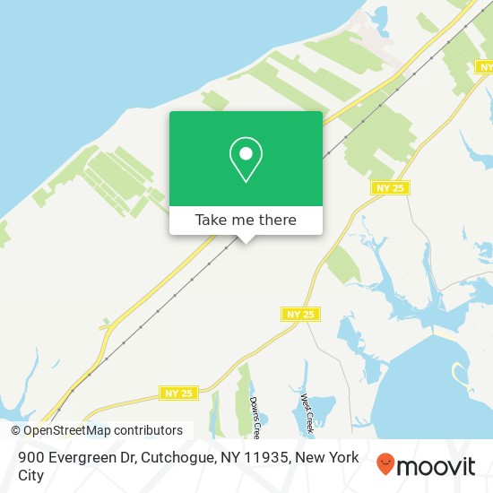 Mapa de 900 Evergreen Dr, Cutchogue, NY 11935