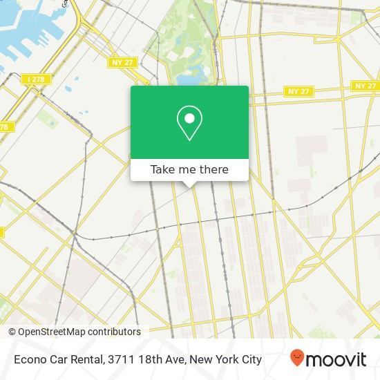 Econo Car Rental, 3711 18th Ave map
