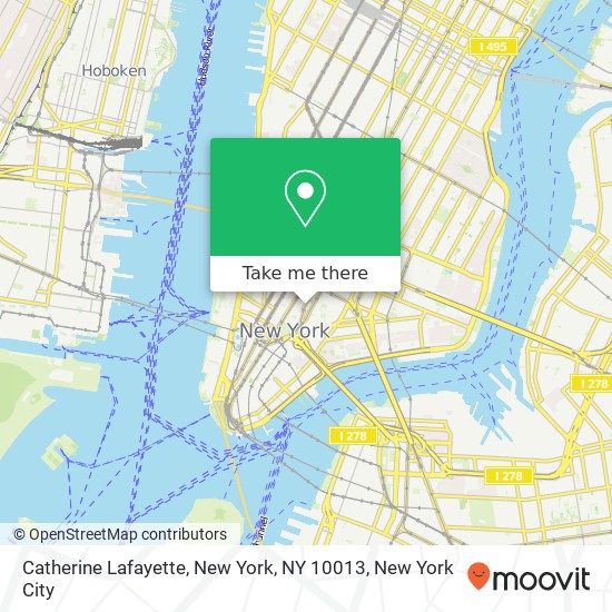 Catherine Lafayette, New York, NY 10013 map