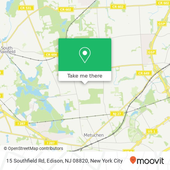 15 Southfield Rd, Edison, NJ 08820 map