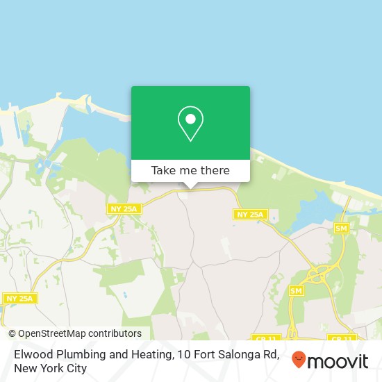 Mapa de Elwood Plumbing and Heating, 10 Fort Salonga Rd