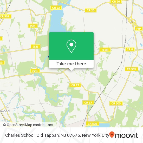 Mapa de Charles School, Old Tappan, NJ 07675