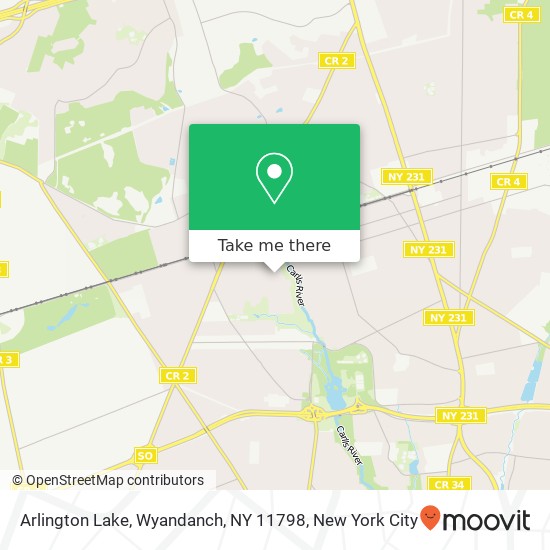 Mapa de Arlington Lake, Wyandanch, NY 11798
