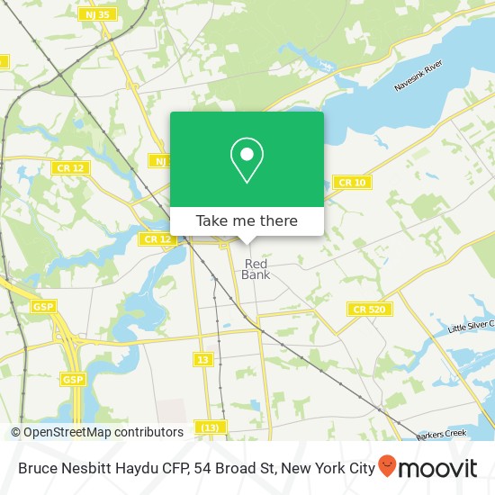 Mapa de Bruce Nesbitt Haydu CFP, 54 Broad St