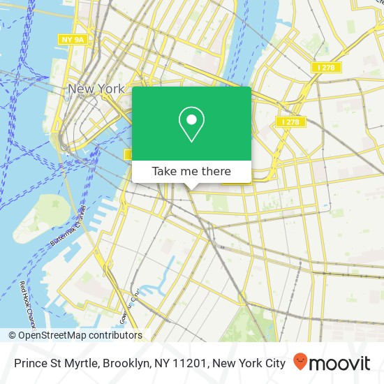 Prince St Myrtle, Brooklyn, NY 11201 map