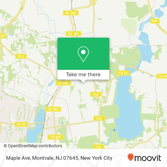 Mapa de Maple Ave, Montvale, NJ 07645